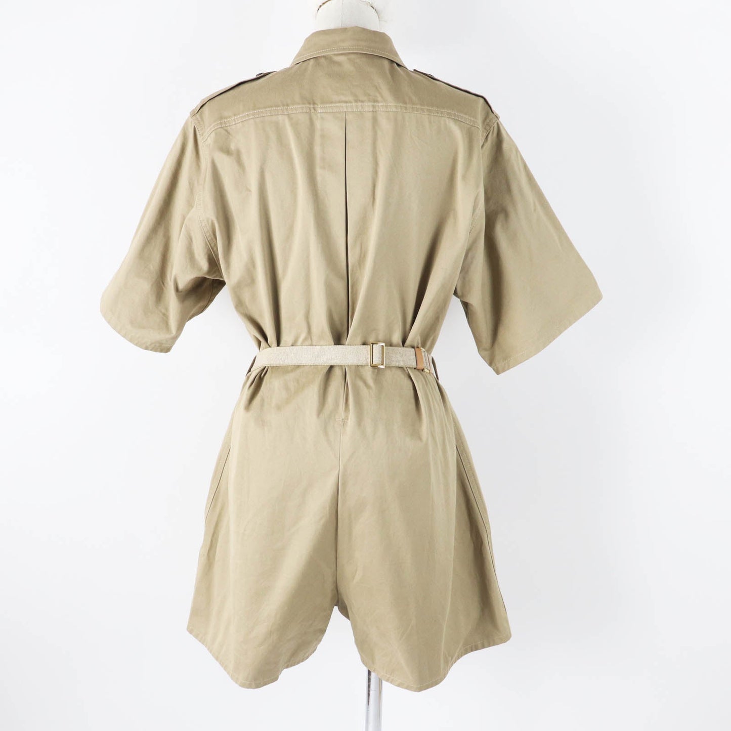 PRADA Tsunagi P293HT Main: 100% cotton, part: 74% linen, part: 26% elastane, leather part: calf leather Beige type Women 36