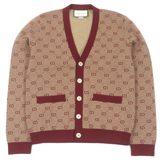 GUCCI sweater 572631 Main: 78% wool, Main: 22% cotton, Part: 94% cotton, Part: 5% nylon, Part: 1% polyurethane Bordeaux mens S