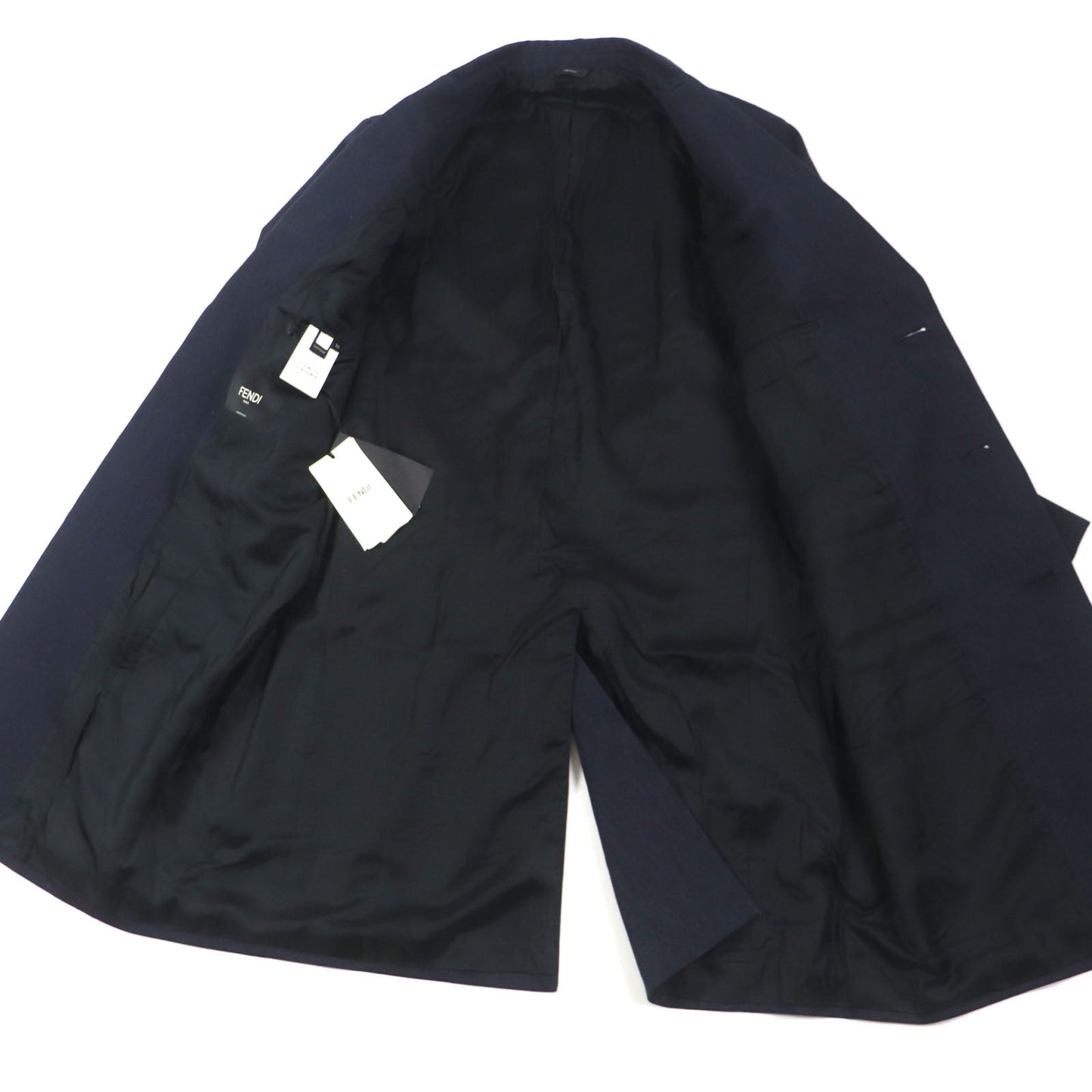 FENDI Chester coat FF0652 Outer: 99% cotton, Outer: 1% polyester, Lining: 100% cupra Indigo mens 50