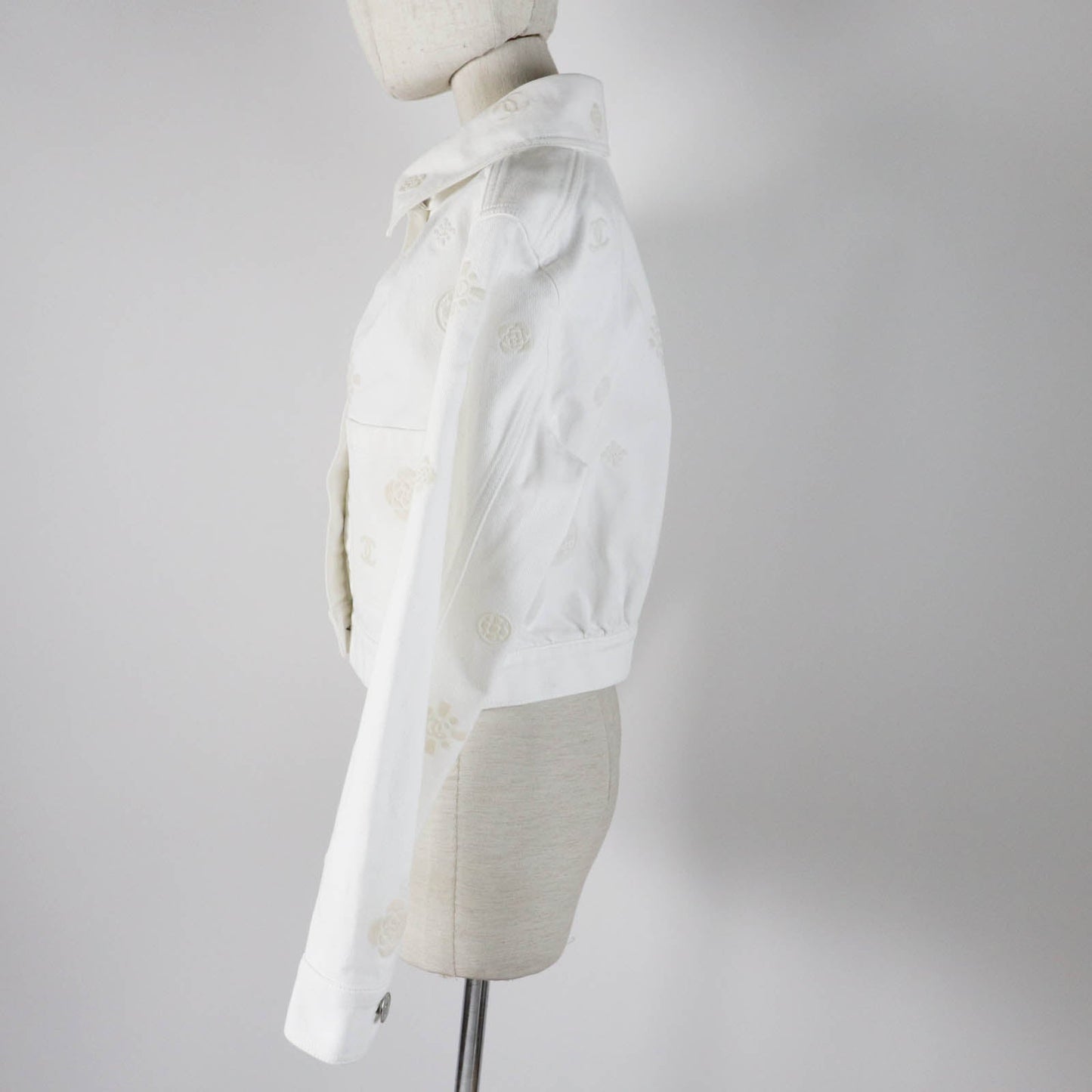 CHANEL Denim Jacket P70204 Main: 100% cotton white Women 36