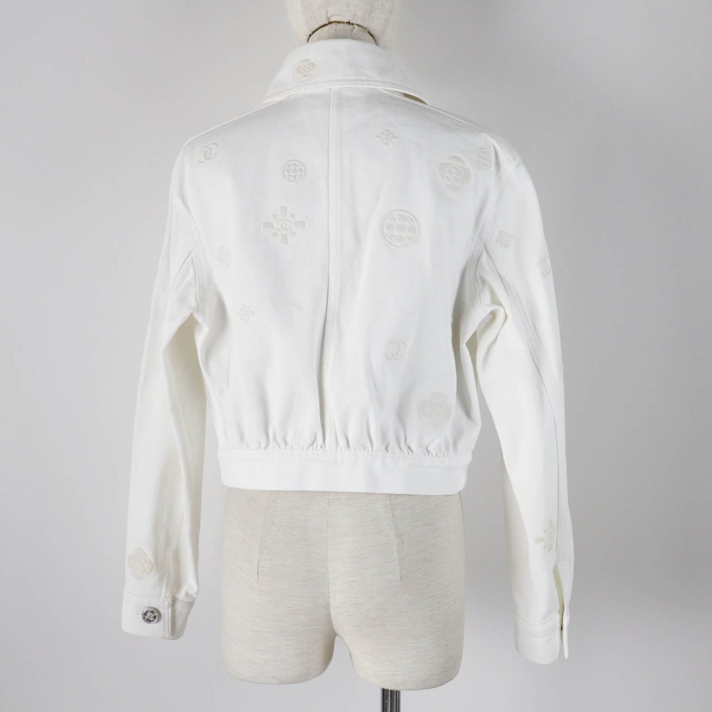 CHANEL Denim Jacket P70204 Main: 100% cotton white Women 36