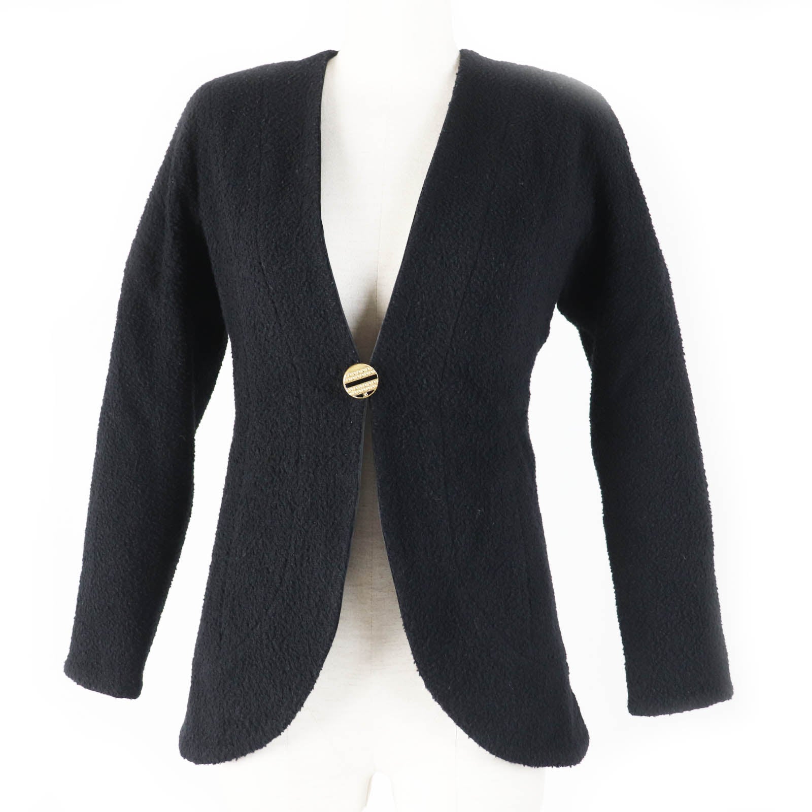 Chanel Wool Silk Tweed Jacket Black 34 Classic Flap Tote