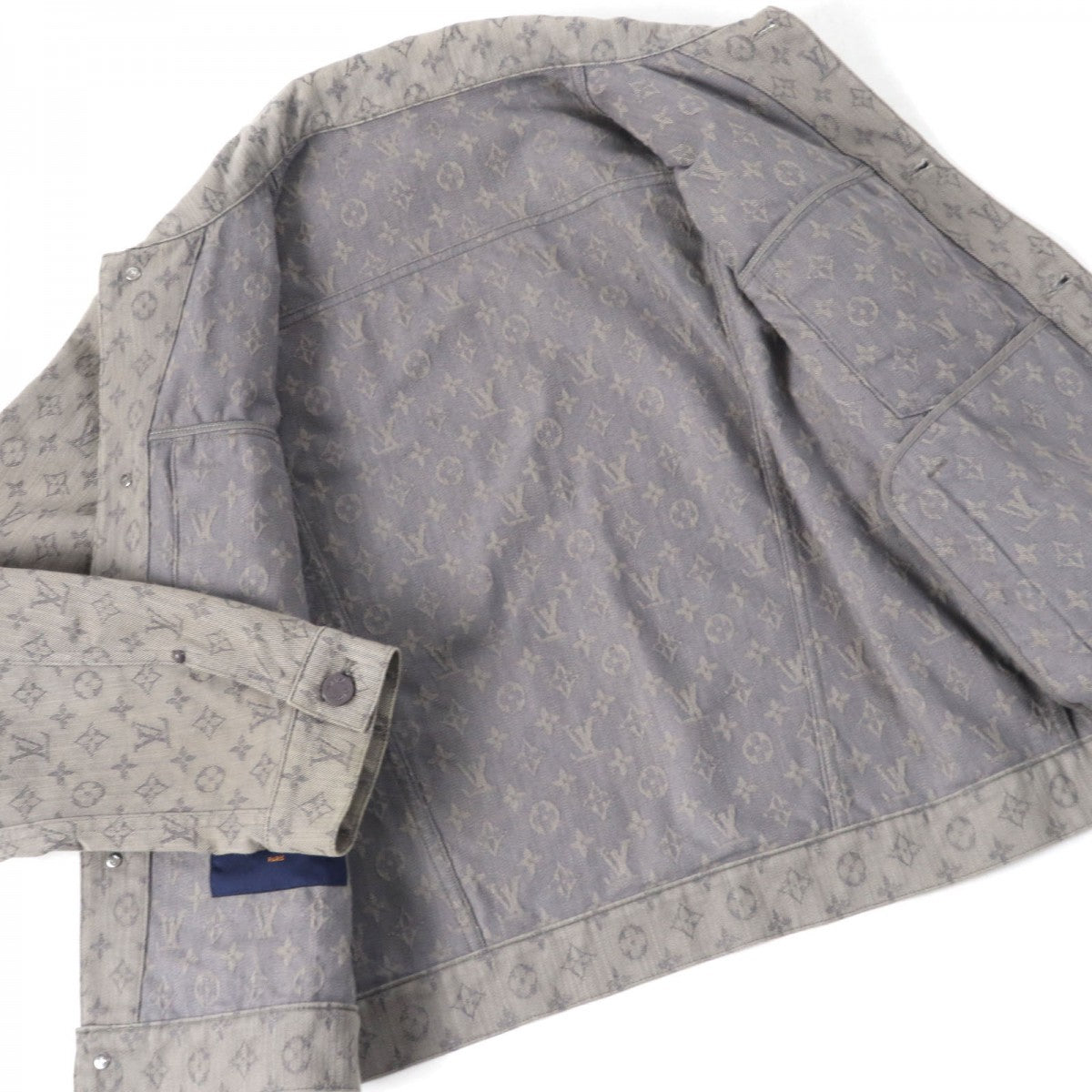 LOUIS VUITTON Denim Jacket HHA21W Outer: 60% cotton, Outer: 40% polyester, Lining: 100% cotton gray mens 46