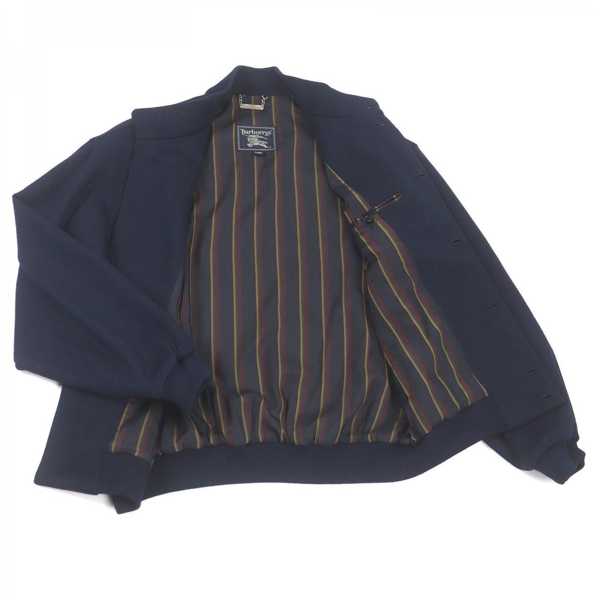 BURBERRY Blouson Outer: 100% wool, Lining: 100% polyester, Lining: 100% cupra Navy mens L