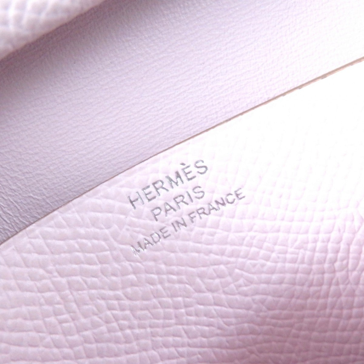 HERMES Bifold Wallet Main?FEpsom mauve pail Bearn Mini Women Used