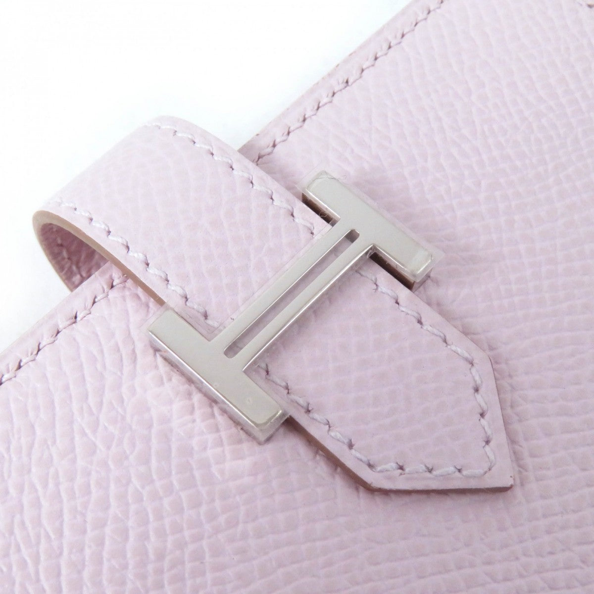 HERMES Bifold Wallet Main?FEpsom mauve pail Bearn Mini Women Used
