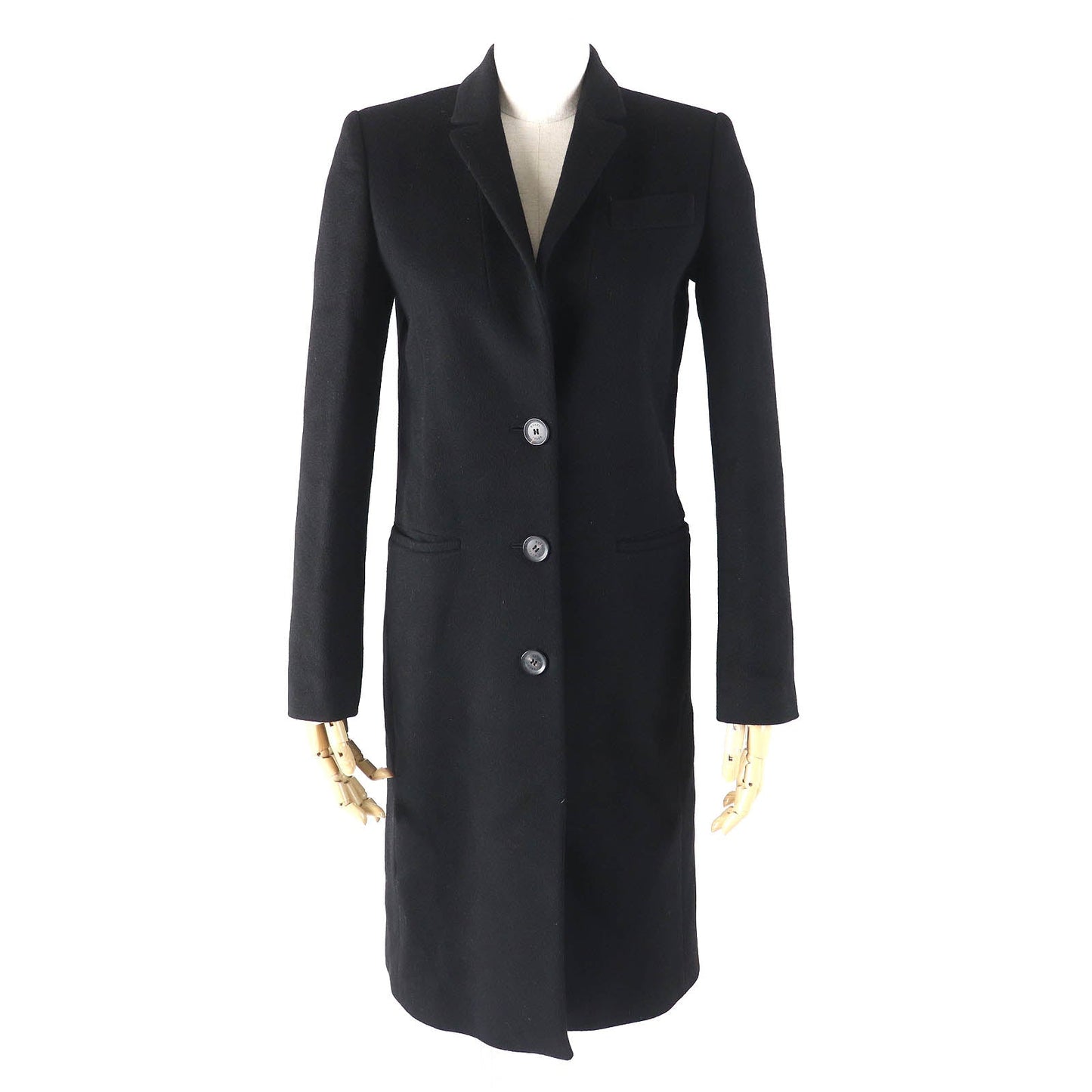 Gucci Wool Chester Coat Black 36 Women