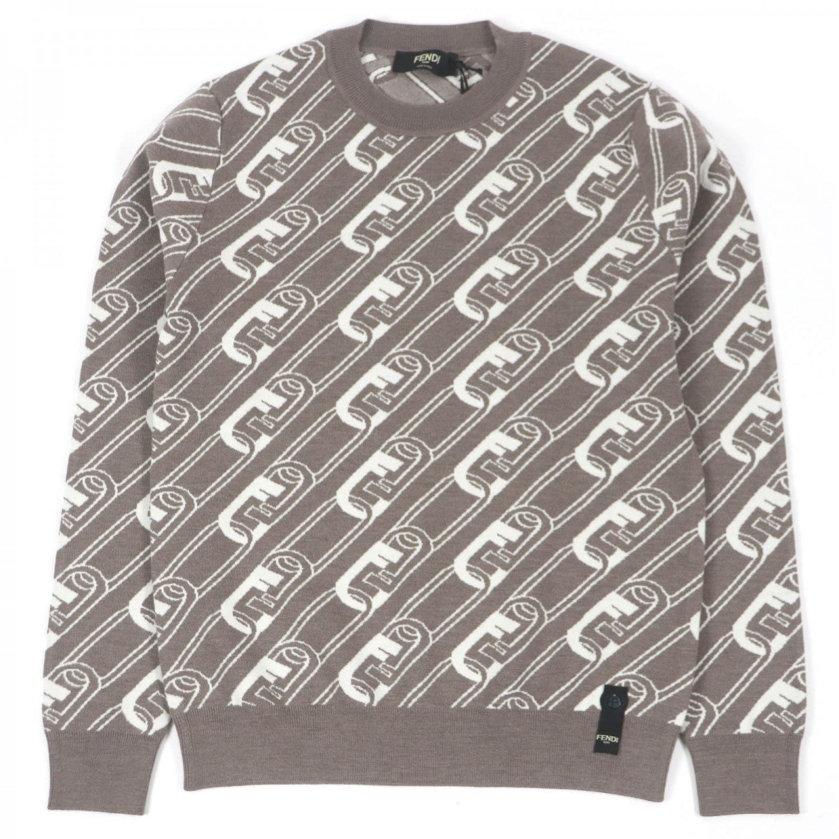 FENDI sweater FZX061 Main: 100% wool Brown mens 44