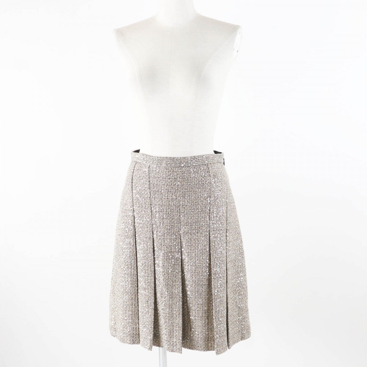 GUCCI Pleated skirt 545461 Outer material: 40% polyester, 24% nylon, 16% cotton, 13% rayon, 5% acrylic Gold type Women 40