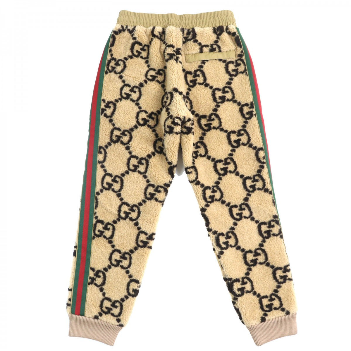 GUCCI Pants 715233 Main: 80% wool, Main: 20% polyester, Main: 100% nylon, Part: 94% wool, Part: 5% nylon, Lining (pocket): 100% cotton Beige / Ebony mens M