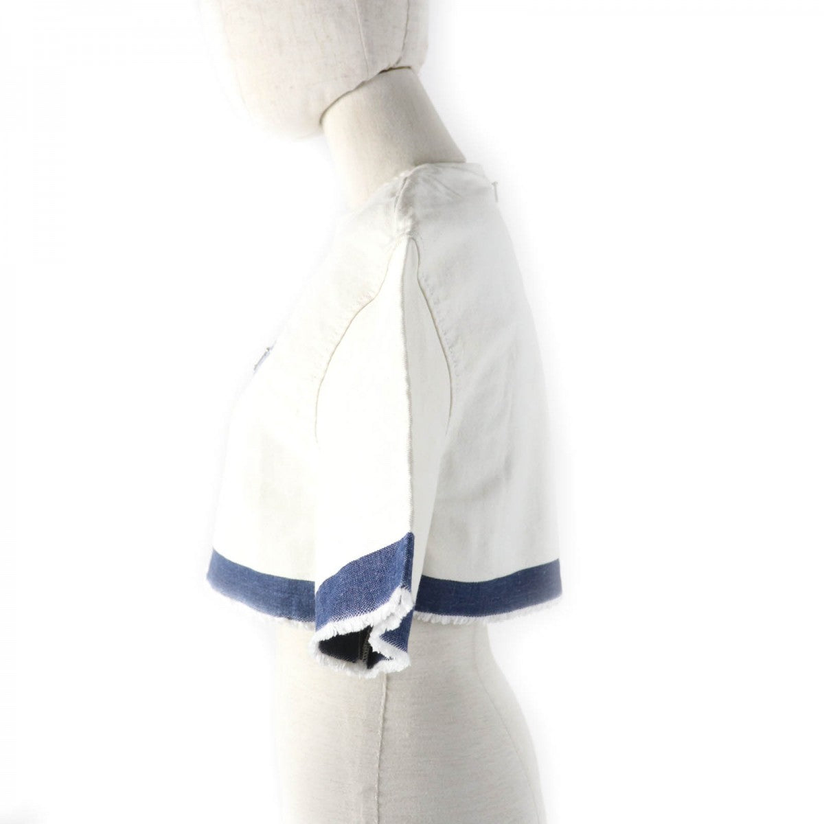 PRADA Cut GFT012 Main: 100% cotton White Indigo Women 36