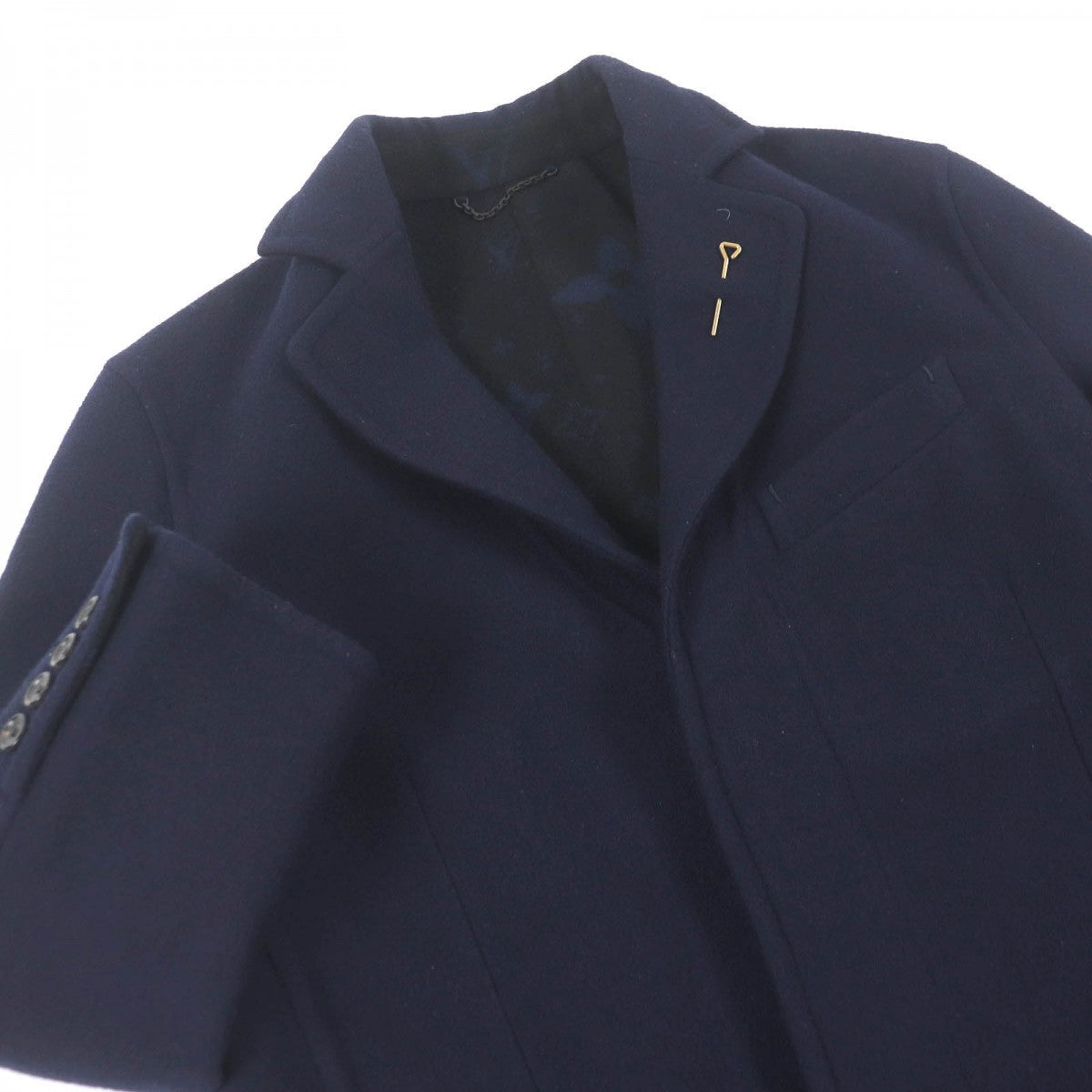 LOUIS VUITTON Chester coat HJC55E Outer: 100% wool, Lining: 72% cupra, Lining: 28% cotton Navy mens 44