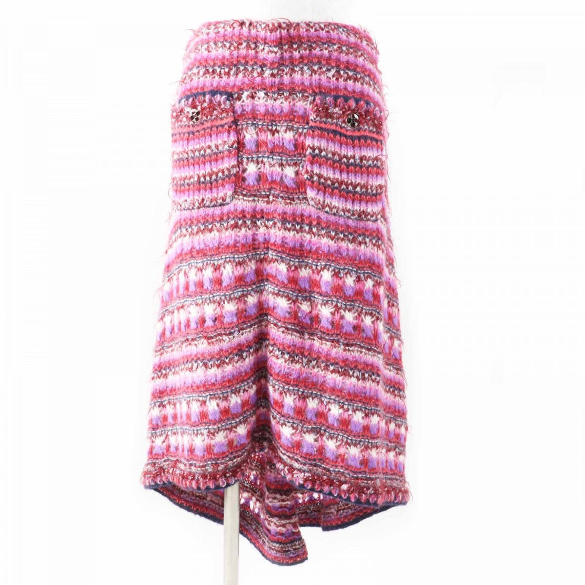 CHANEL skirt P72981 Main: 45% alpaca, Main: 19% silk, Main: 16% polyamide, Main: 11% wool, Main: 8% lyocell Pink type Multi Women 36