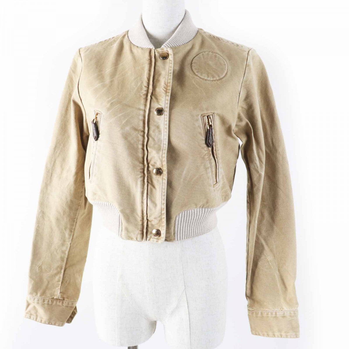 LOUIS VUITTON Jacket 1AB74I Main: 100% cotton, part: 92% cotton, part: 7% nylon, part: 1% polyurethane, part: 100% polyester beige Women 34