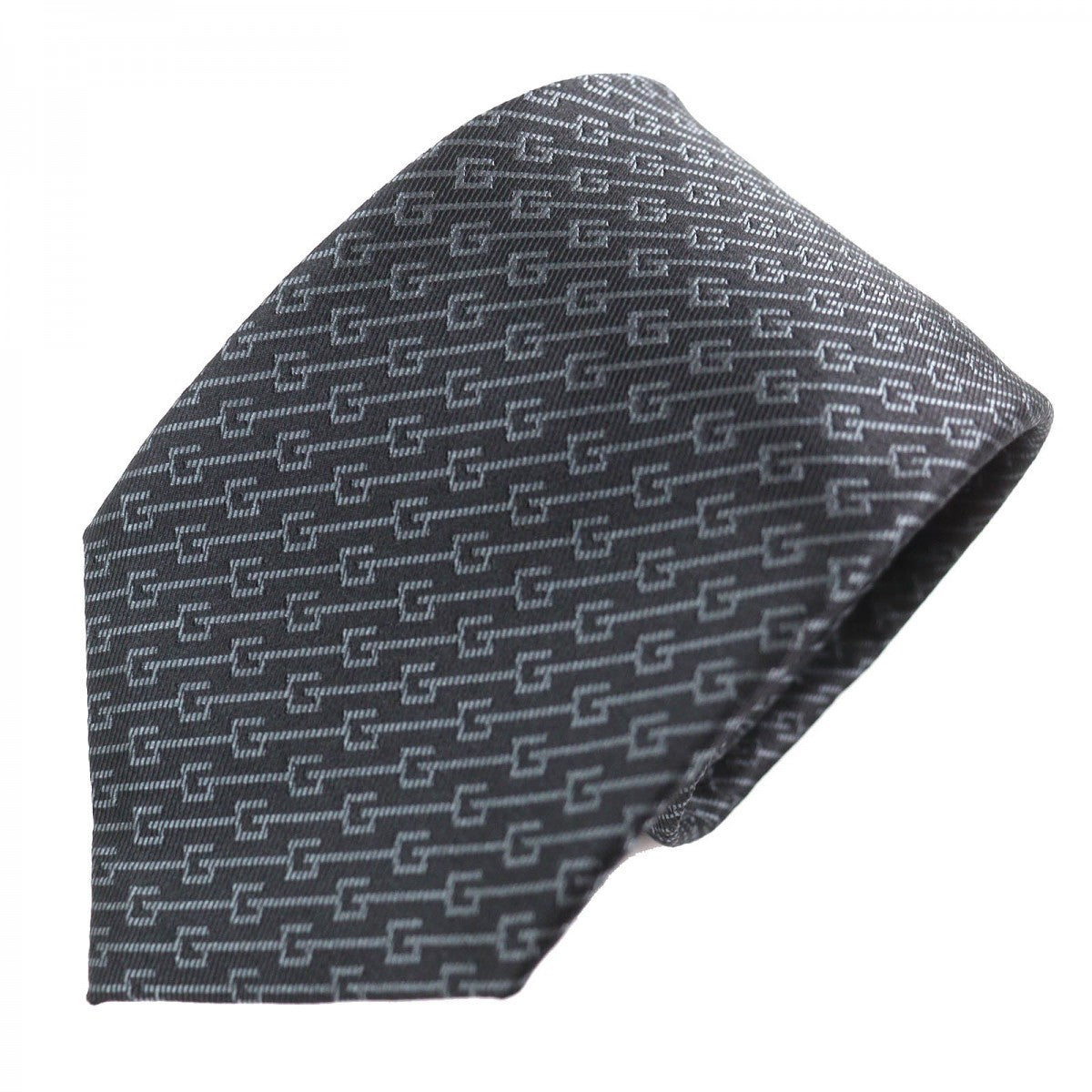 GUCCI tie Main: 100% silk, Lining: 60% cupra, Lining: 40% silk Dark brown gray mens