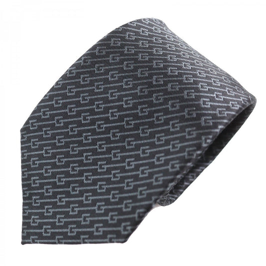 GUCCI tie Main: 100% silk, Lining: 60% cupra, Lining: 40% silk Dark brown gray mens