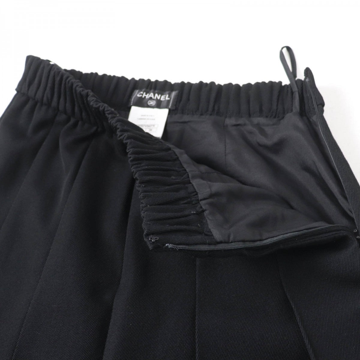 CHANEL Pleated skirt P46707V34279 Main: 100% wool, Lining: 100% silk black Women 34