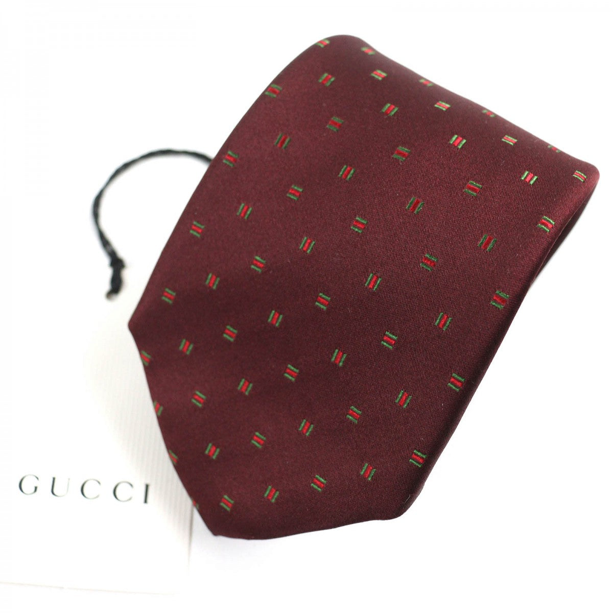 GUCCI tie 406354 Main: 100% silk, Lining: 60% cupra, Lining: 40% silk Bordeauxtype mens