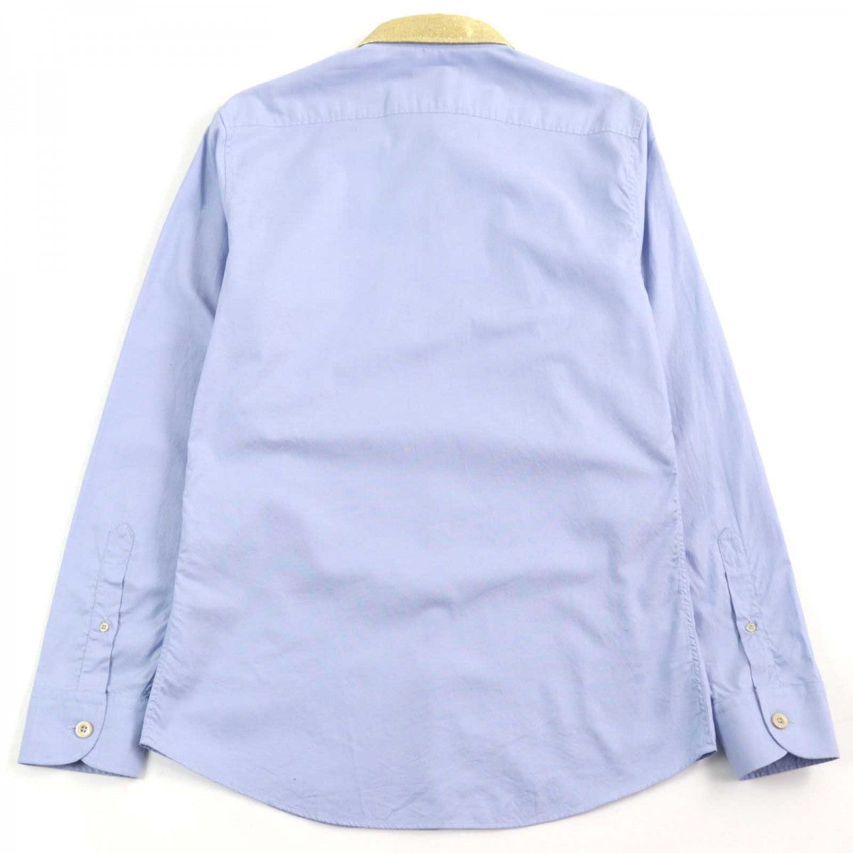 GUCCI Long sleeve shirt 521946 Outer material: 100% cotton, part: 53% rayon, part: 24% silk, part: 23% metal Blue gold mens 41|16