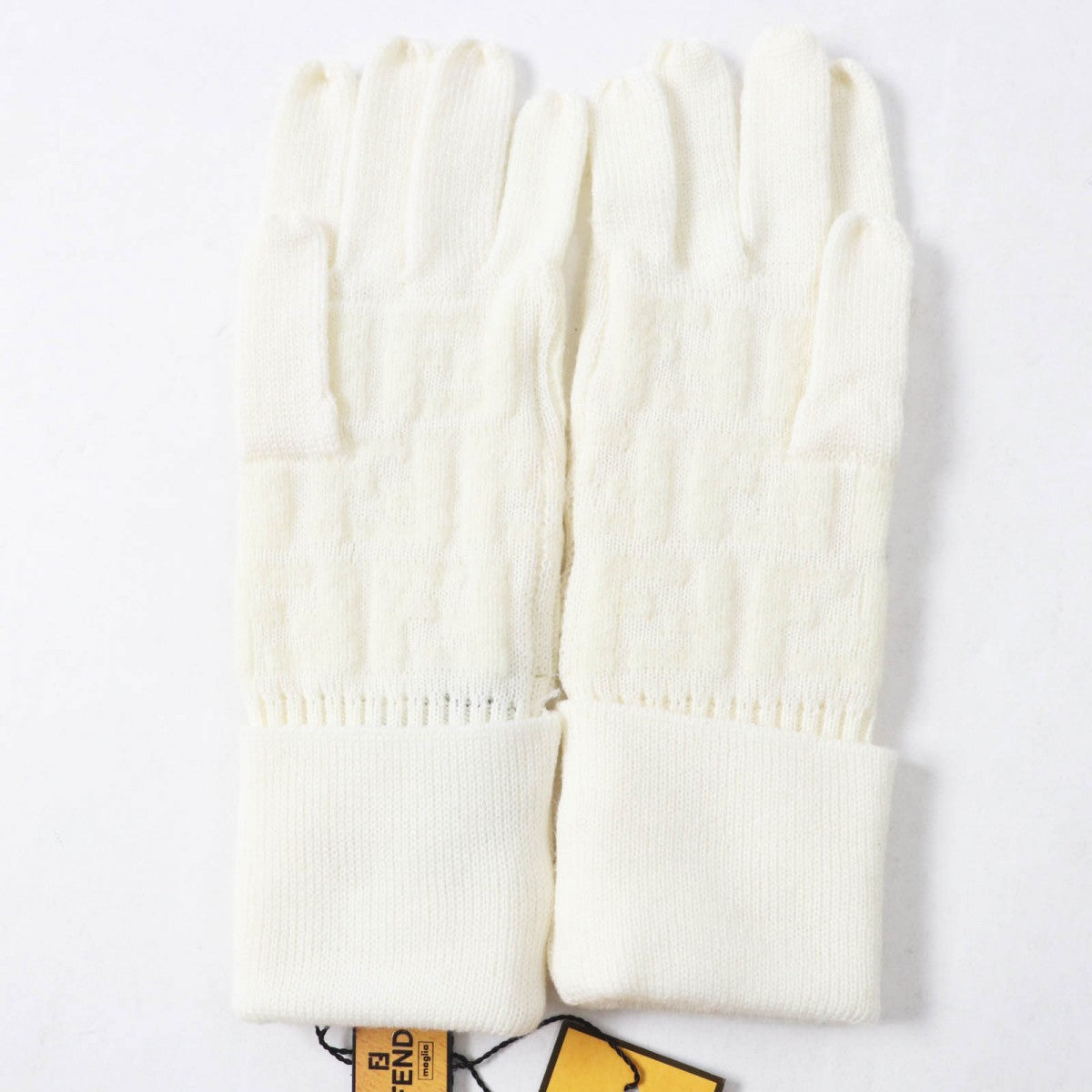 FENDI gloves 00018401 Main: 90% wool, Main: 8% nylon, Main: 2% polyurethane Ivory Women 42
