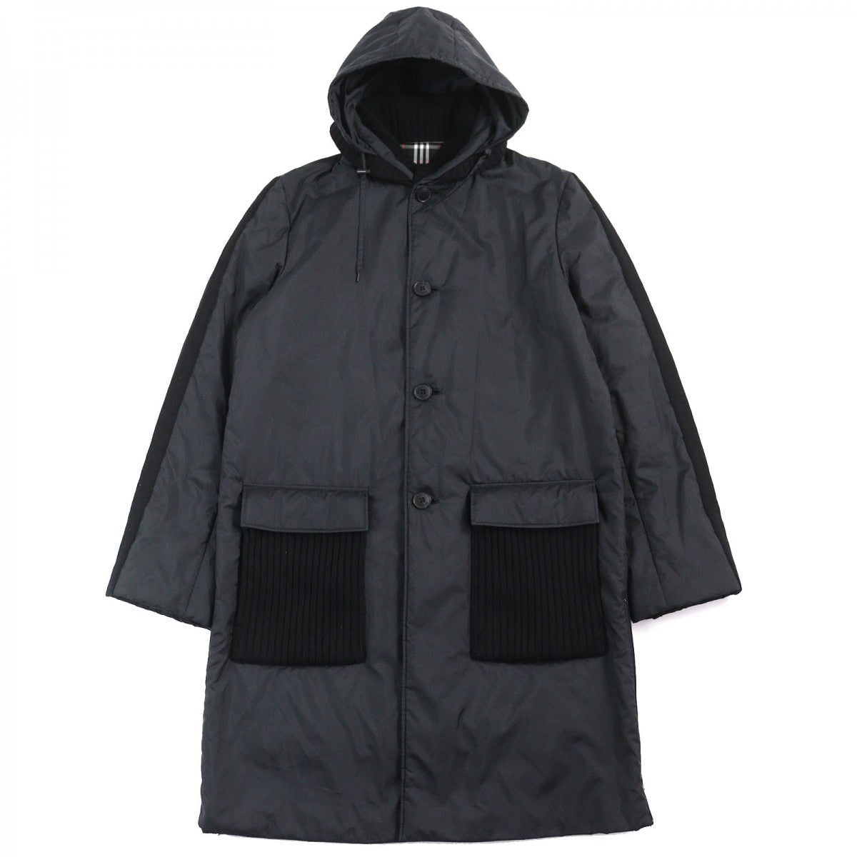 BURBERRY BLACK LABEL coat Outer: 100% polyester, Part: 100% wool, Filling: 100% polyester, Lining: Polyester, Lining: Cupra black mens L