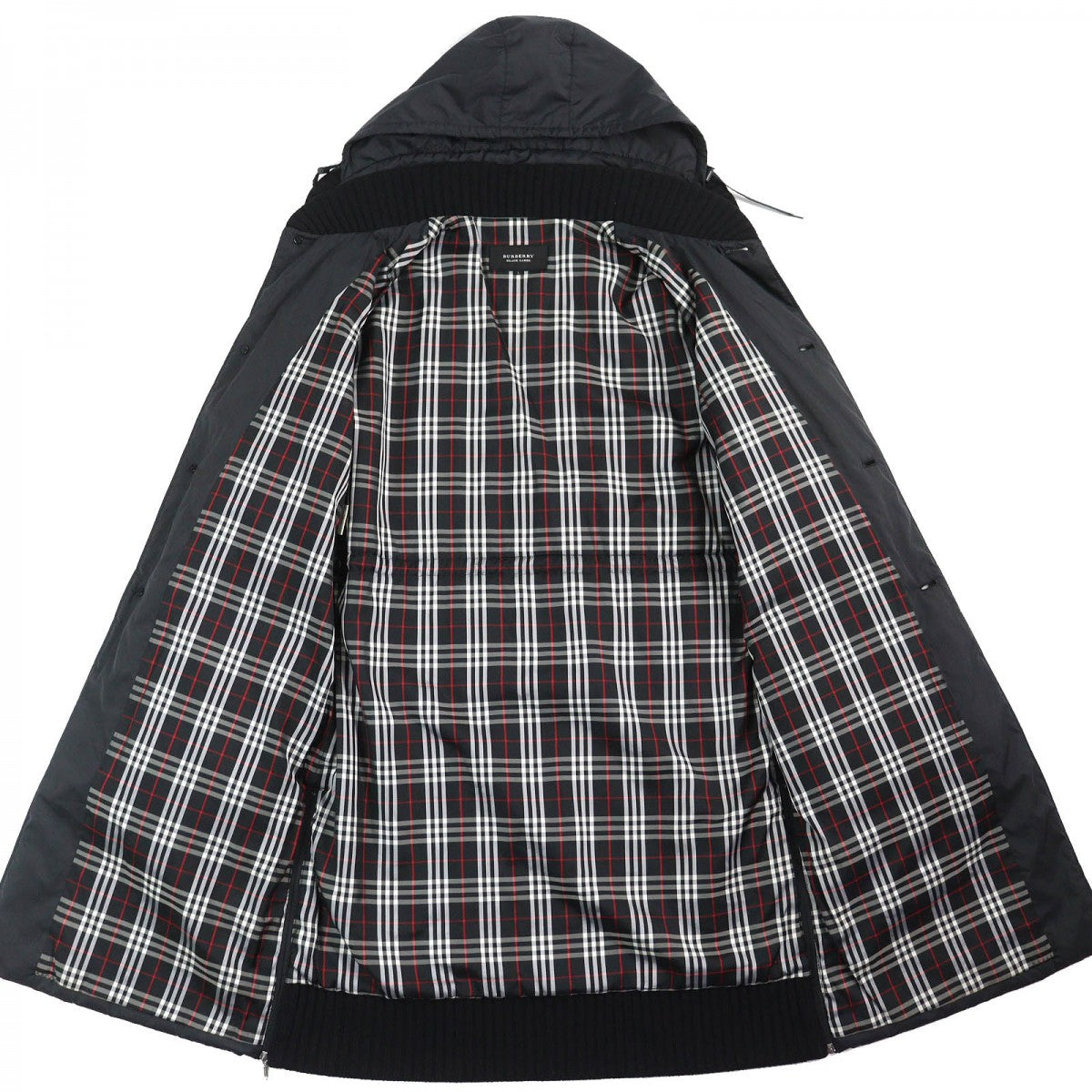 BURBERRY BLACK LABEL coat Outer: 100% polyester, Part: 100% wool, Filling: 100% polyester, Lining: Polyester, Lining: Cupra black mens L