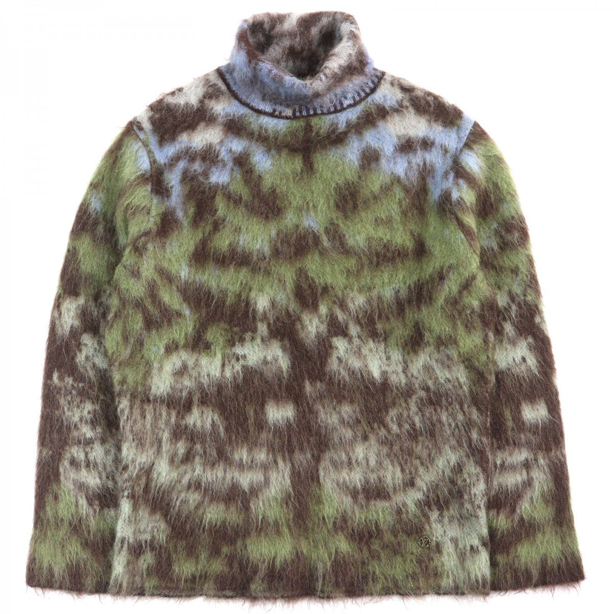 LOUIS VUITTON knit HHN19W Main: 67% mohair, Main: 28% nylon, Main: 5% wool Brown Green Blue type mens S