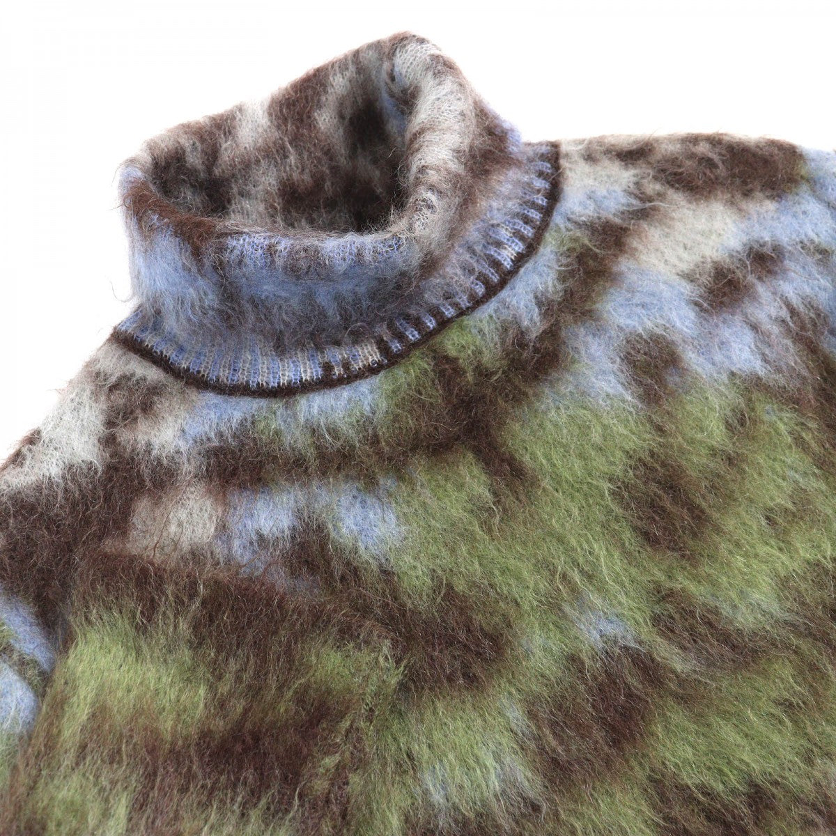 LOUIS VUITTON knit HHN19W Main: 67% mohair, Main: 28% nylon, Main: 5% wool Brown Green Blue type mens S
