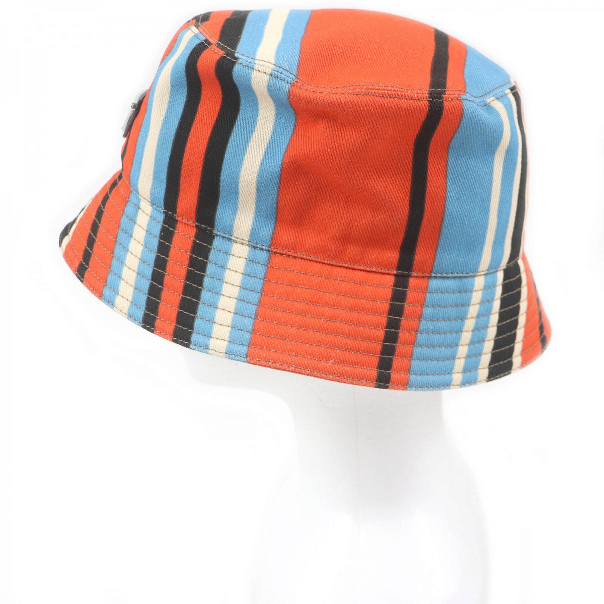 PRADA hat 2HC137 Main: 100% cotton, part: calf leather Orange type Multicolor mens