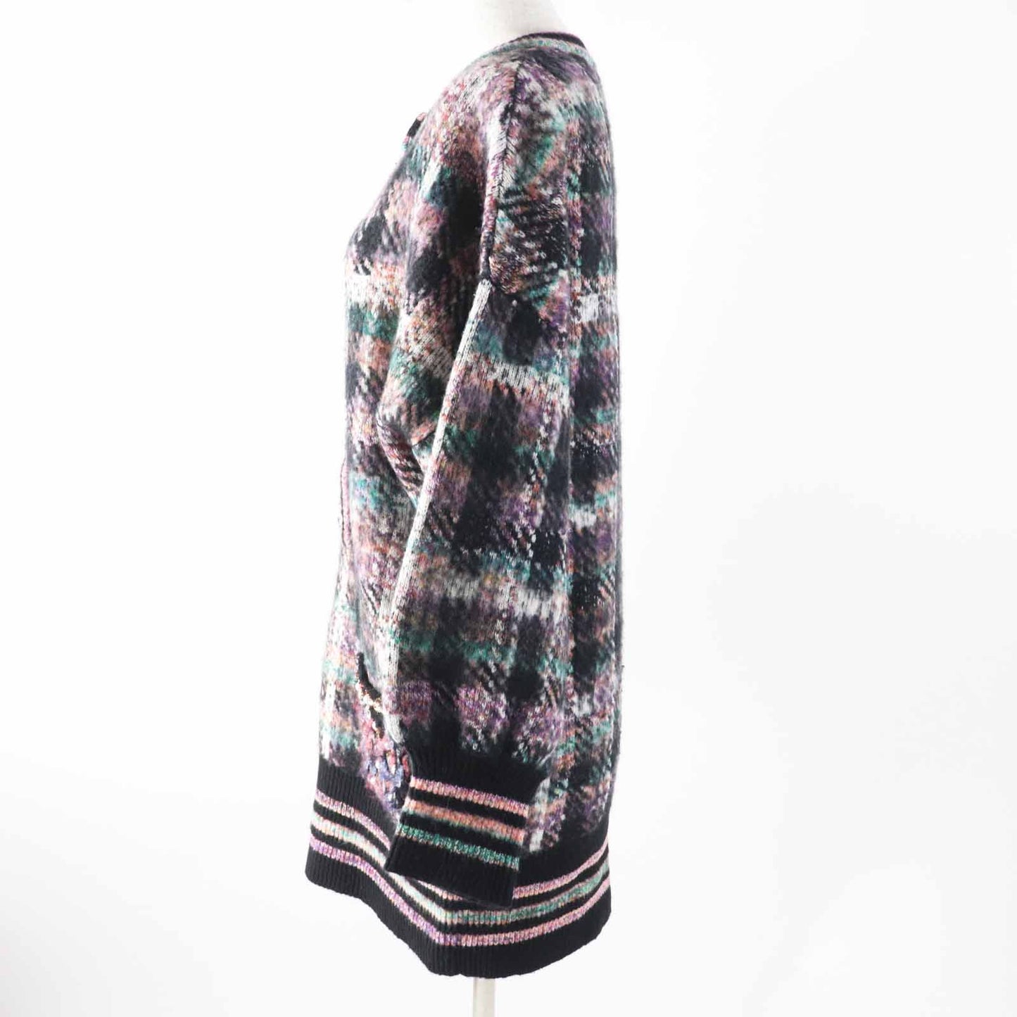 Chanel Cashmere Wool Gripoa Button Mix Knit One Piece Handbag