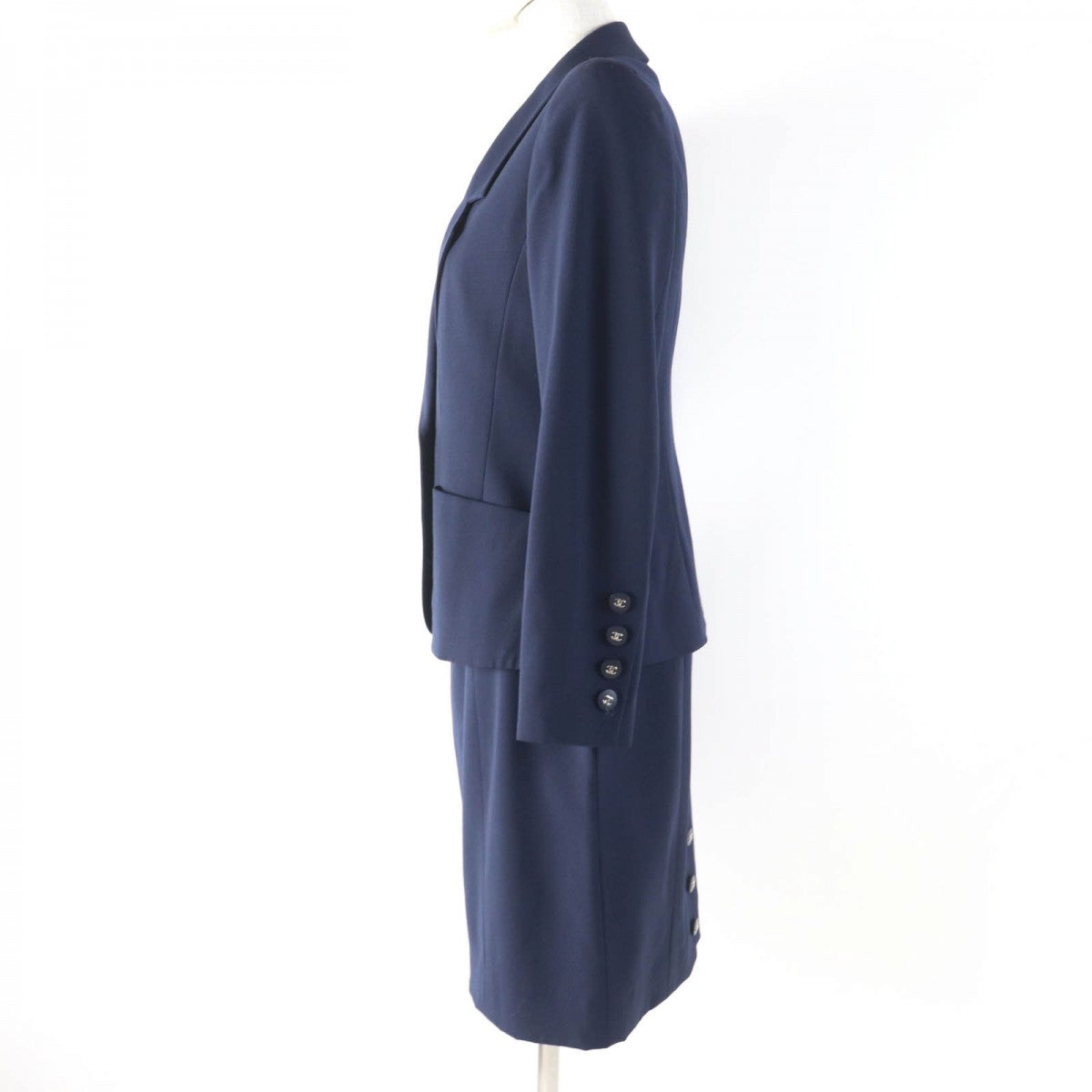 CHANEL setup 96P P06410V04616 Main: 100% wool, Lining: 100% silk Navy Women 38