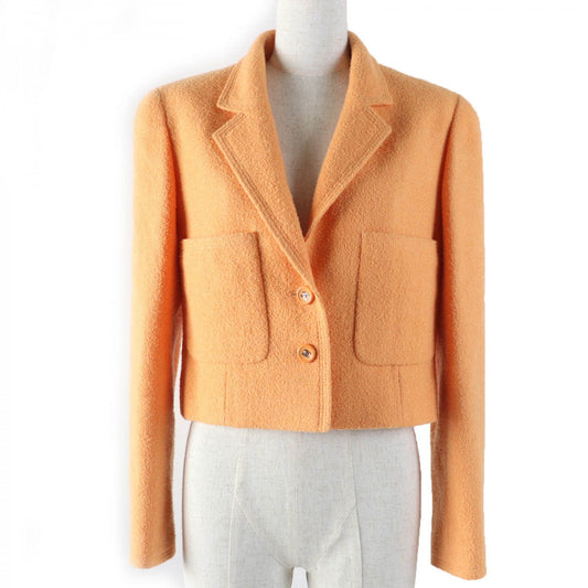CHANEL tailored jacket 96P P06565V04632 Main: 90% wool, Main: 10% nylon, Lining: 100% rayon Orange Women 38