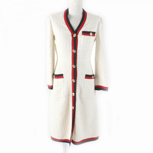 GUCCI one piece 551562 Outer material: 84% cotton, Outer material: 14% rayon, Outer material: 2% nylon, Part: 50% cotton, Part: 50% rayon off white Women 36