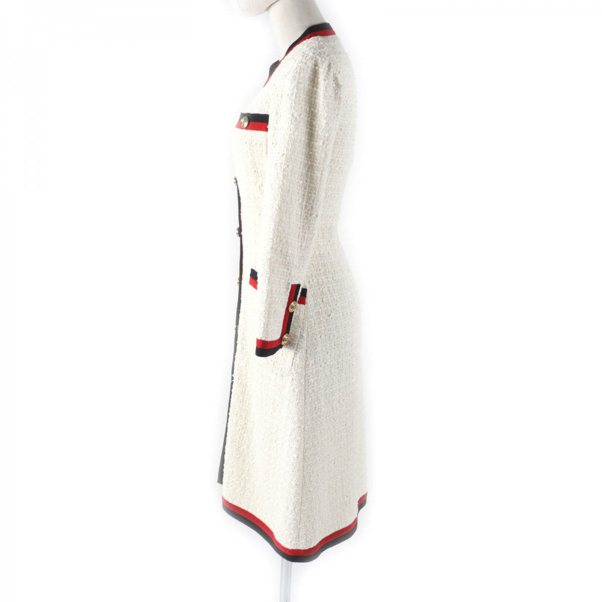 GUCCI one piece 551562 Outer material: 84% cotton, Outer material: 14% rayon, Outer material: 2% nylon, Part: 50% cotton, Part: 50% rayon off white Women 36