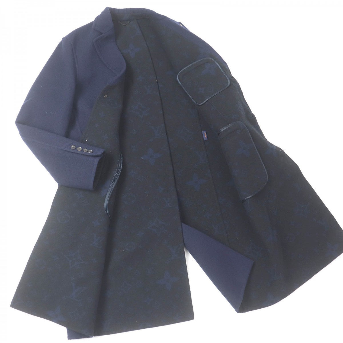 LOUIS VUITTON Chester coat Outer: 100% wool, Lining: 72% cupra, Lining: 28% cotton Navy mens 52