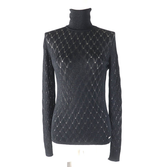 Chanel COCO Mark Viscose Polyamide Knit Turtleneck Classic Flap Tote