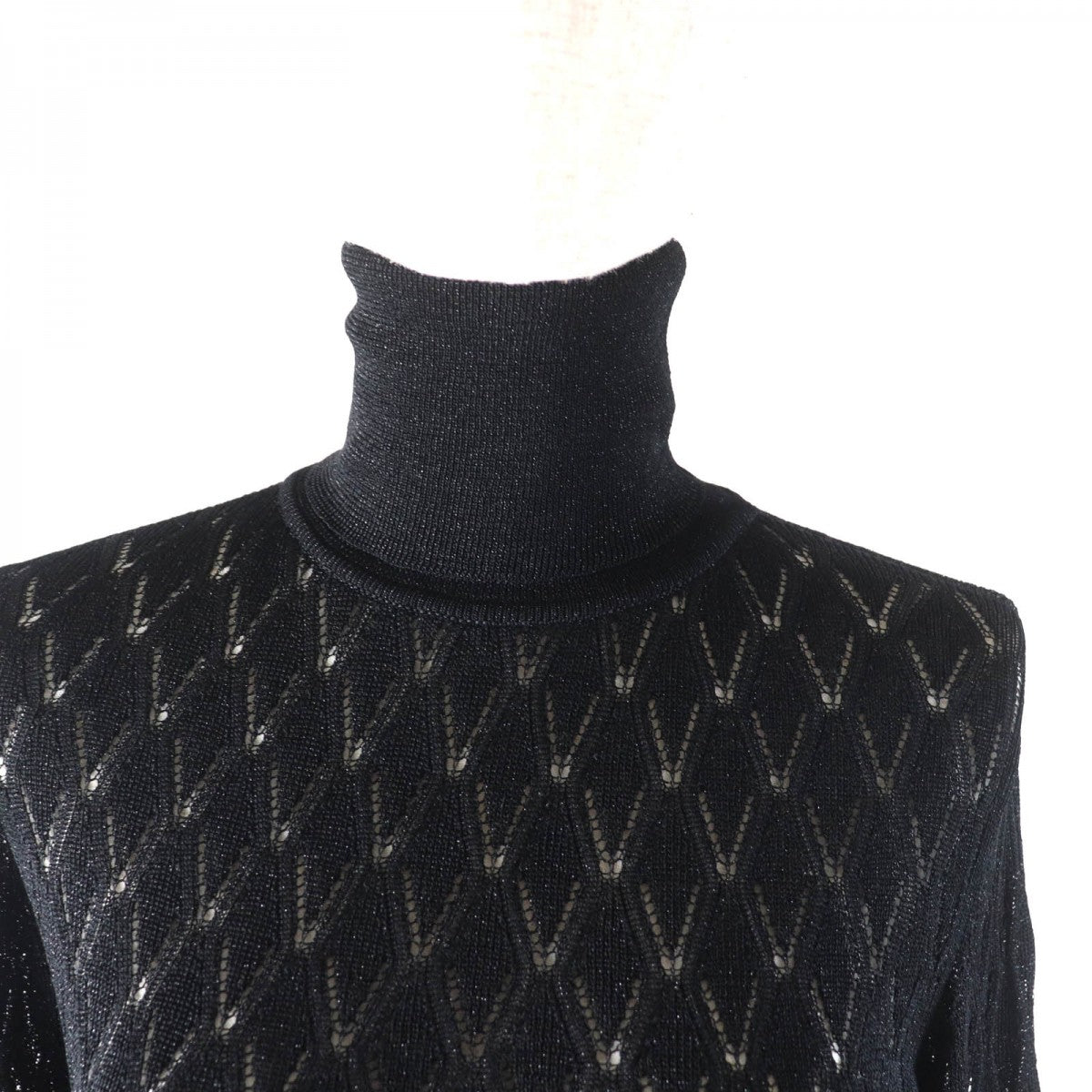 CHANEL knit P75380 Viscose black 38