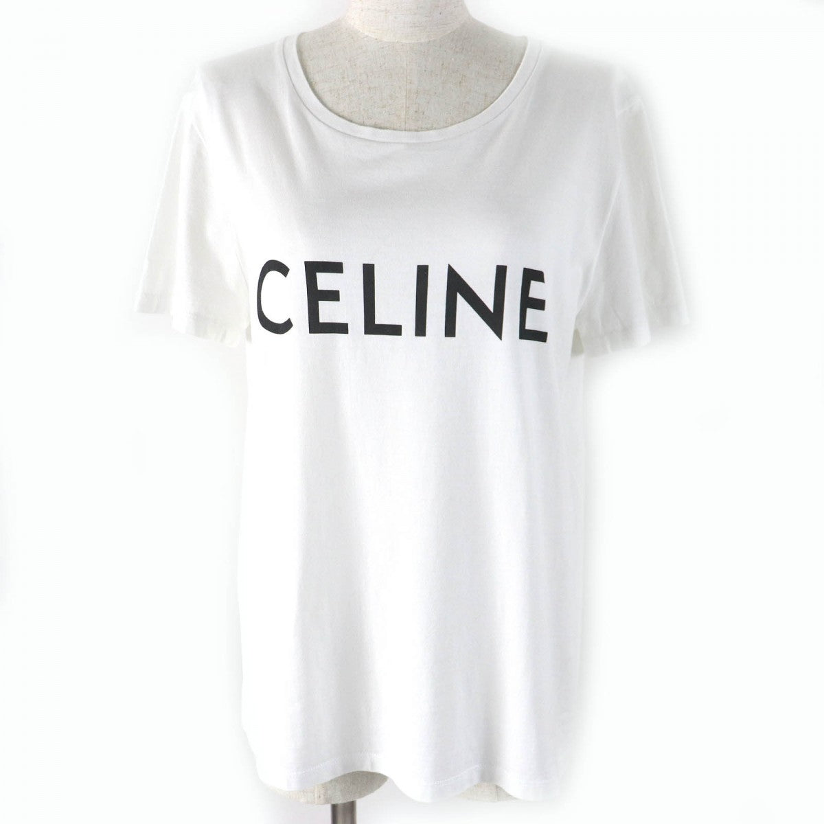 CELINE Short sleeve T-shirt 2X314916G Main: 100% cotton White black Women L