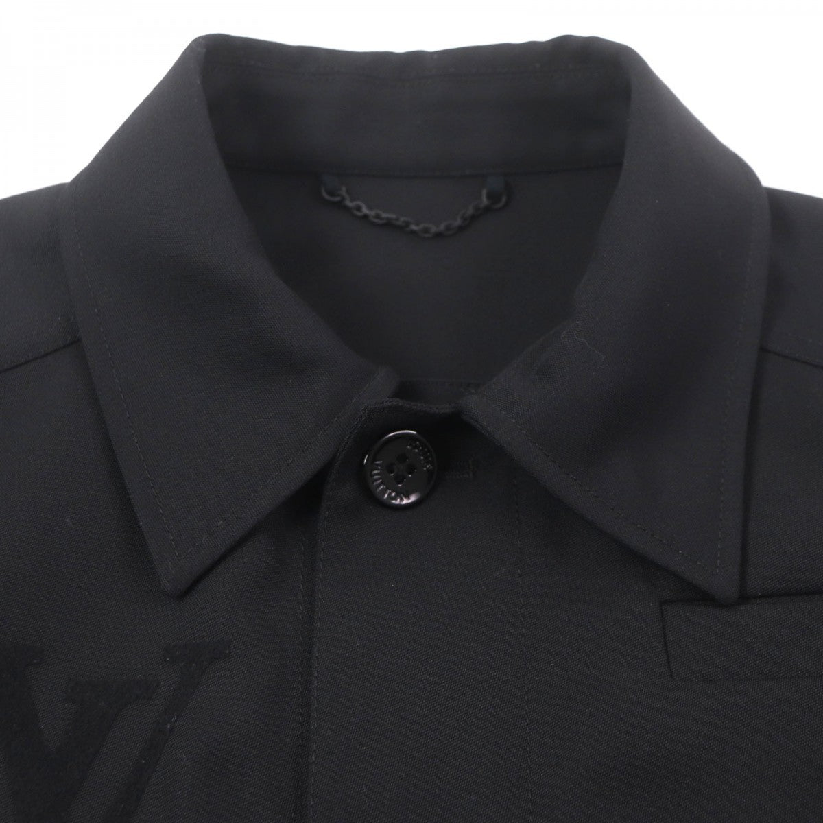 LOUIS VUITTON Jacket Outer: 55% polyester, Outer: 45% wool, Lining: 100% cupra black mens 48