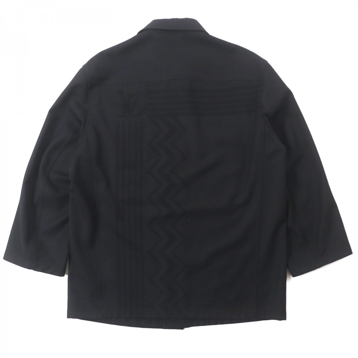 LOUIS VUITTON Jacket Outer: 55% polyester, Outer: 45% wool, Lining: 100% cupra black mens 48