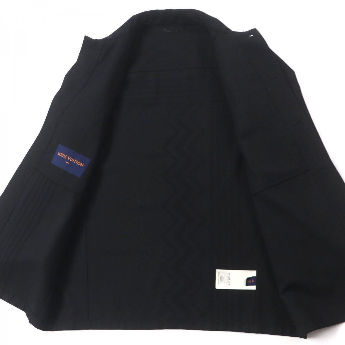 LOUIS VUITTON Jacket Outer: 55% polyester, Outer: 45% wool, Lining: 100% cupra black mens 48