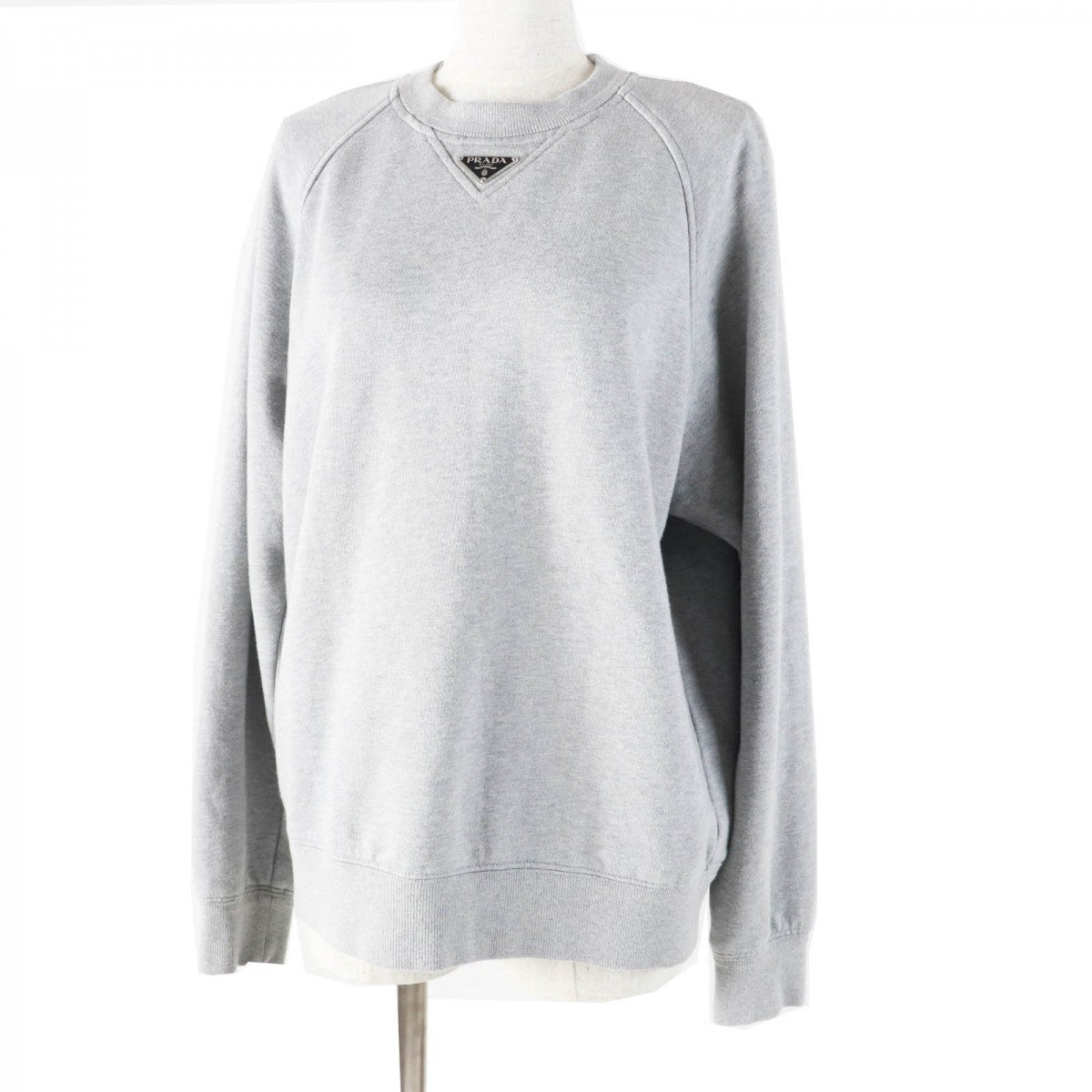 PRADA sweat 134668 Main: 100% cotton, some parts: 95% cotton, some parts: 5% elastane gray Women S