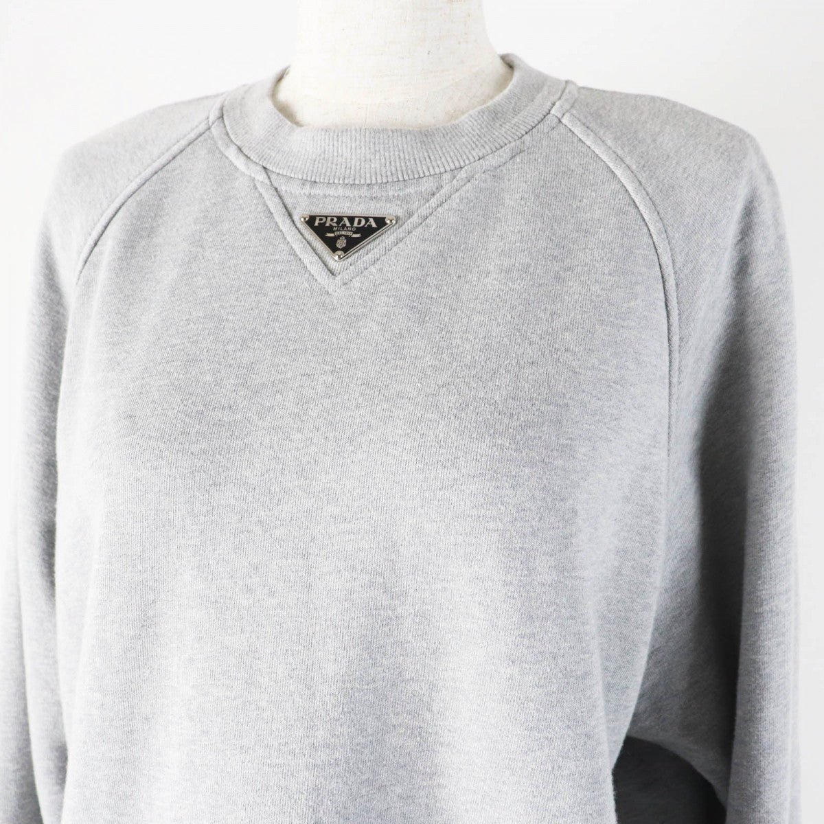 PRADA sweat 134668 Main: 100% cotton, some parts: 95% cotton, some parts: 5% elastane gray Women S