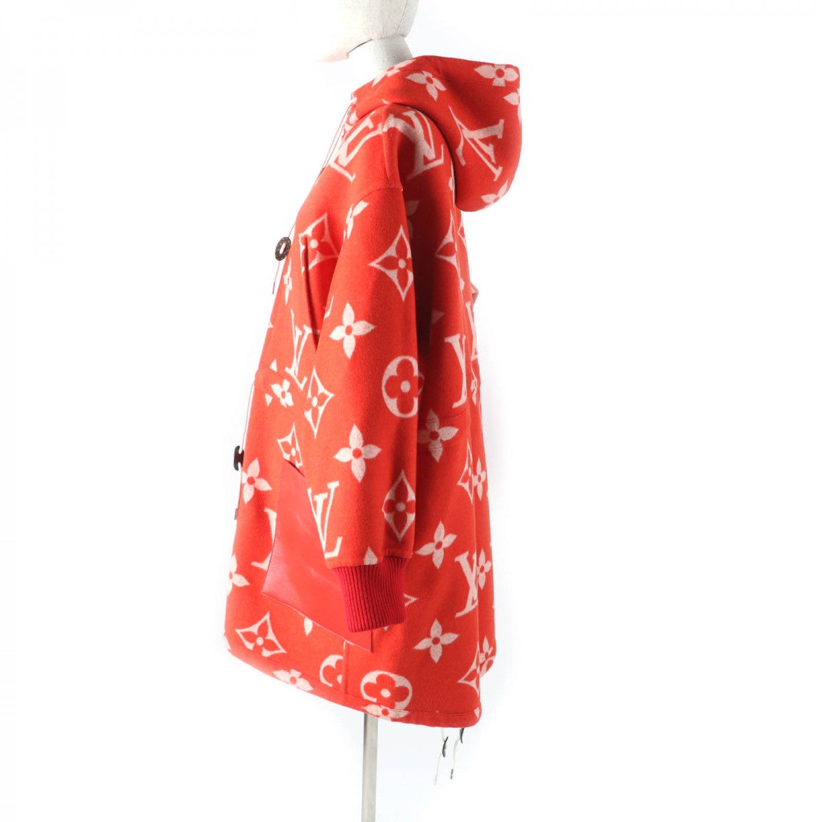 LOUIS VUITTON coat Main: 99% wool, Main: 1% silk, Part: 85% wool, Part: 14% nylon, Part: 1% polyurethane Red Women 38