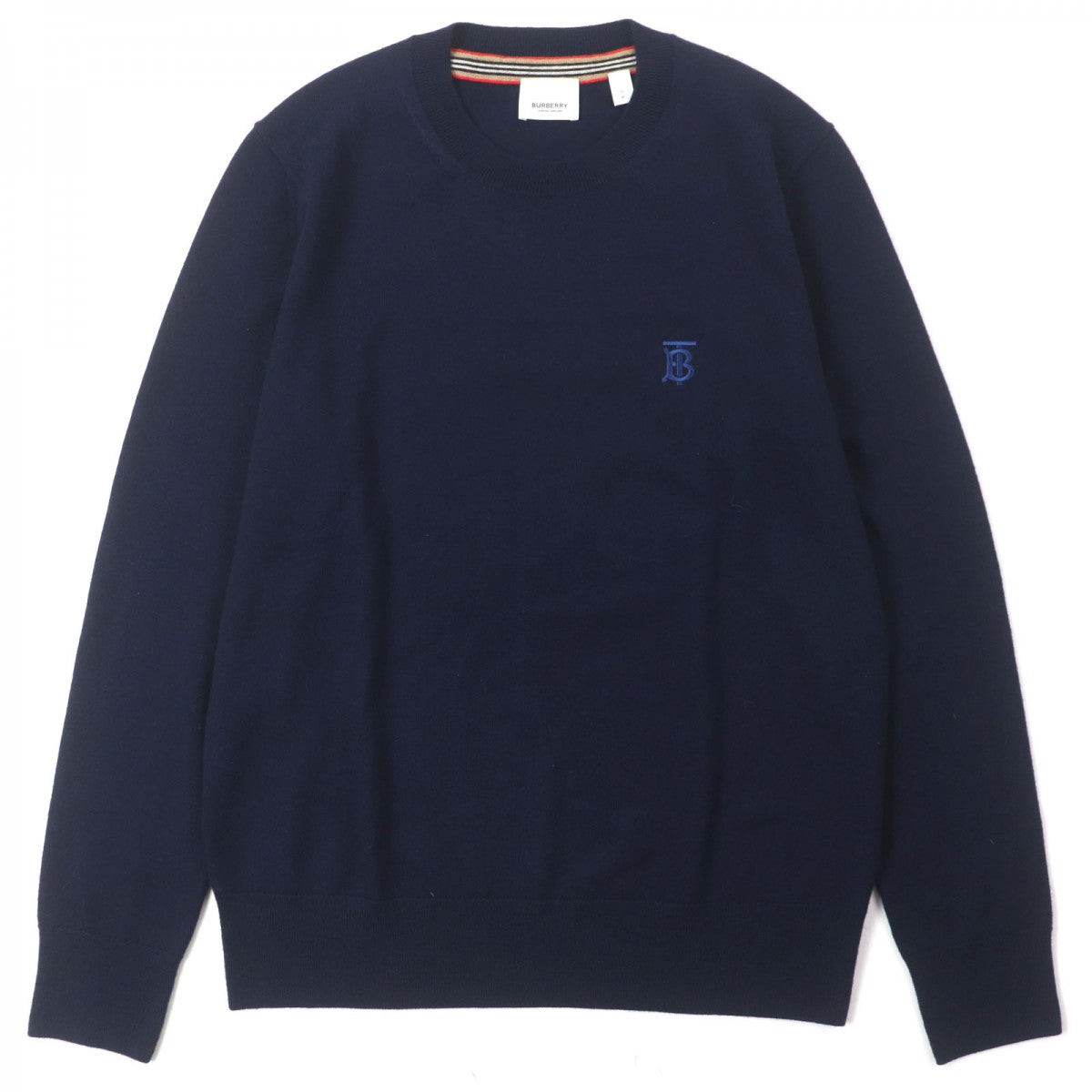 BURBERRY sweater 8018668 Main: 100% wool, part: 95% wool, part: 4% nylon, part: 1% elastane, part: 98% wool Navy Monogram Motif Sweater mens S