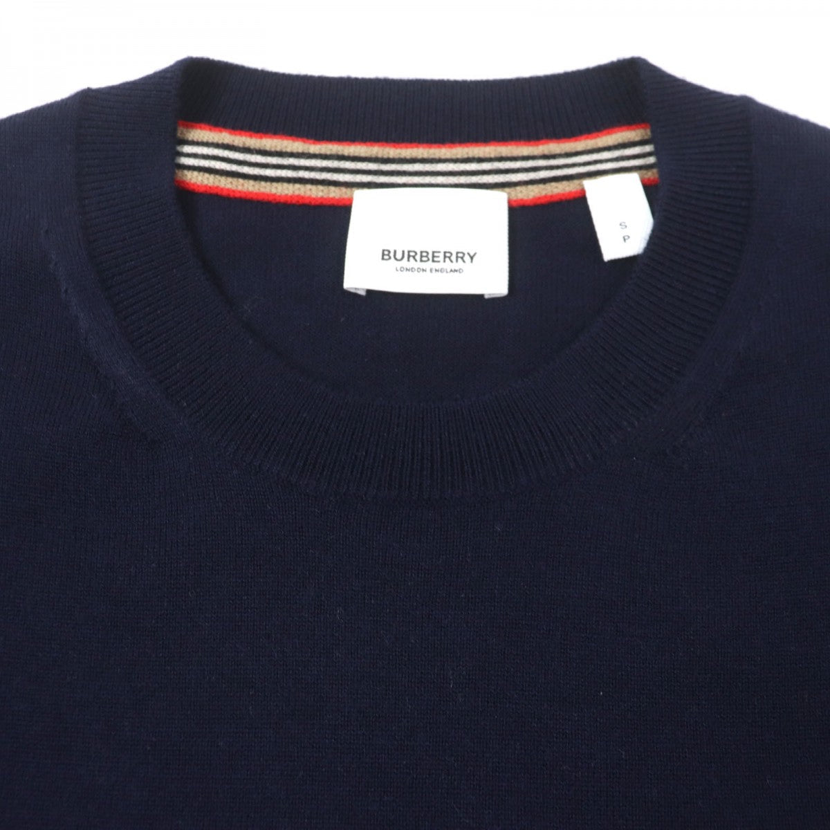 BURBERRY sweater 8018668 Main: 100% wool, part: 95% wool, part: 4% nylon, part: 1% elastane, part: 98% wool Navy Monogram Motif Sweater mens S