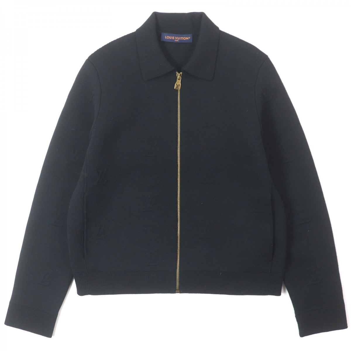 LOUIS VUITTON Blouson 1AFYEJ Main: 75% wool, Main: 21% polypropylene, Main: 4% nylon black Embossed Technical mens S