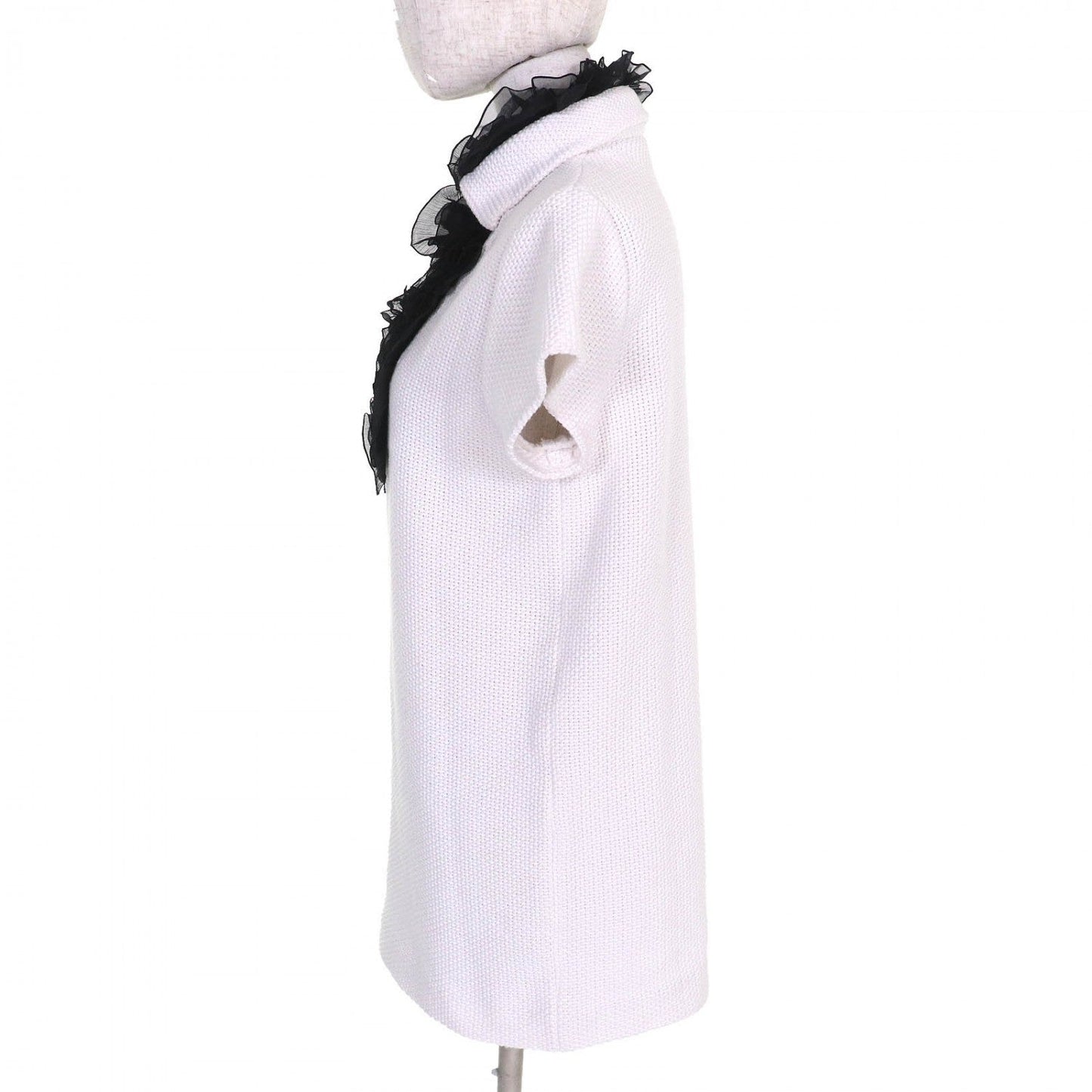CHANEL knit P71969 cotton White black 34