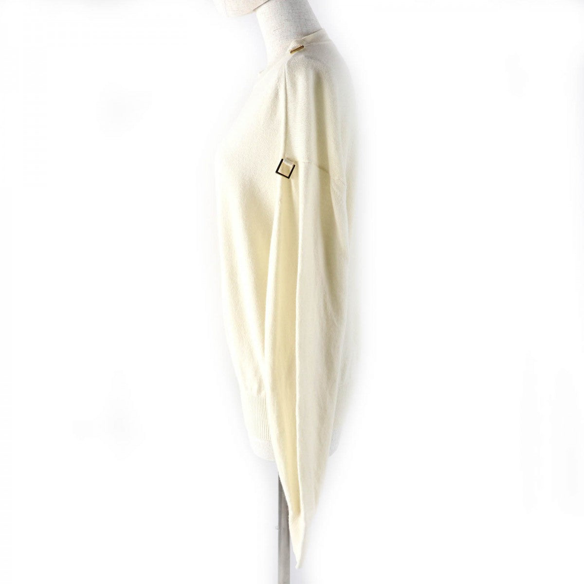 LOUIS VUITTON knit 1ABT67 Main: 99% cashmere, Main: 1% wool Bianco Latte Cashmere pullover Women S