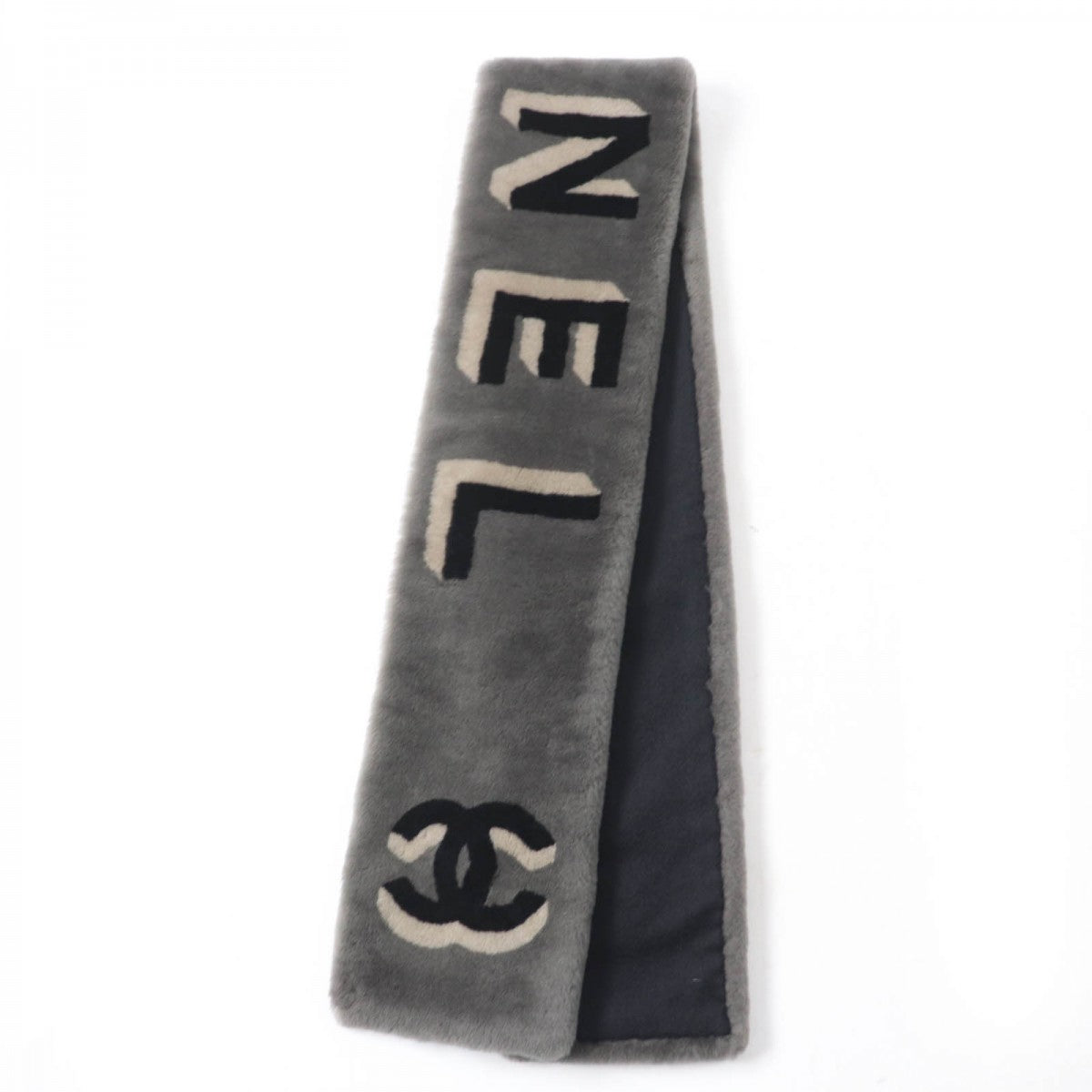 CHANEL shawl 20B AA7074 Main: 100% mouton, lining: 100% cashmere gray Women